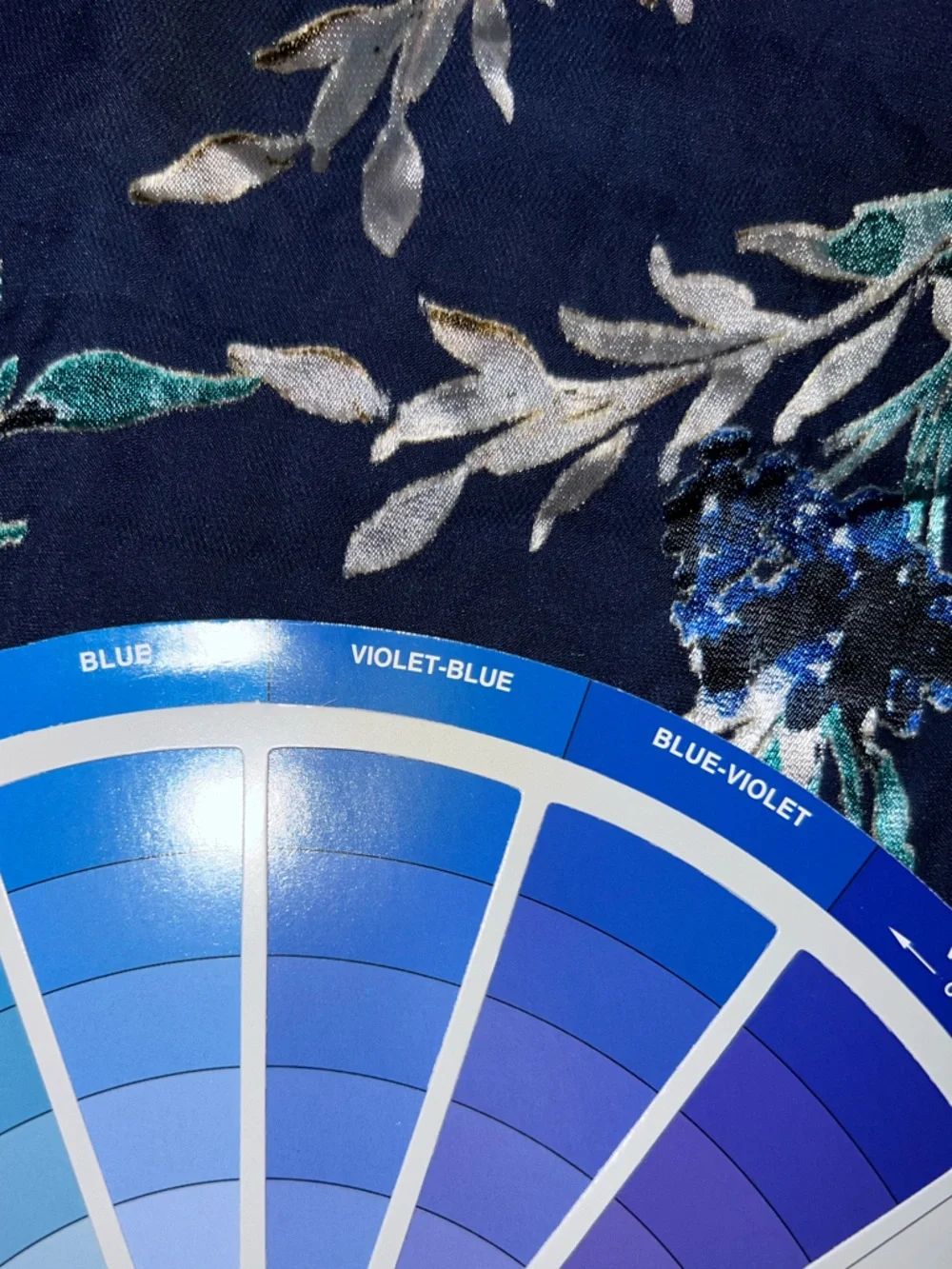 Lulu's Lizbeth Navy Floral Jacquard Backless Halter Midi Dress with Side Slit - Picture 11 of 15